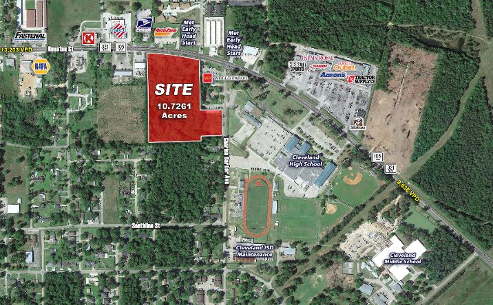 Pictures of Land property located at SWQ of Hwy 105/ SH 321 & Charles Barker, Cleveland, TX 77327 for sales - image #1