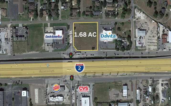 Pictures of Land, Retail property located at NEC Interstate 2 & Main Street, Donna, TX 78537 for sales - image #1