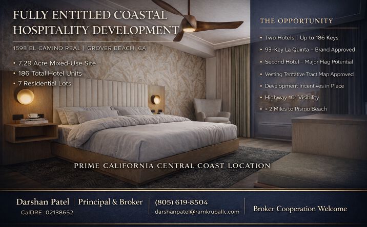 Pictures of Hospitality, Land, Mixed Use property located at 1598 El Camino Real, Grover Beach, CA 93433 for sales - image #1
