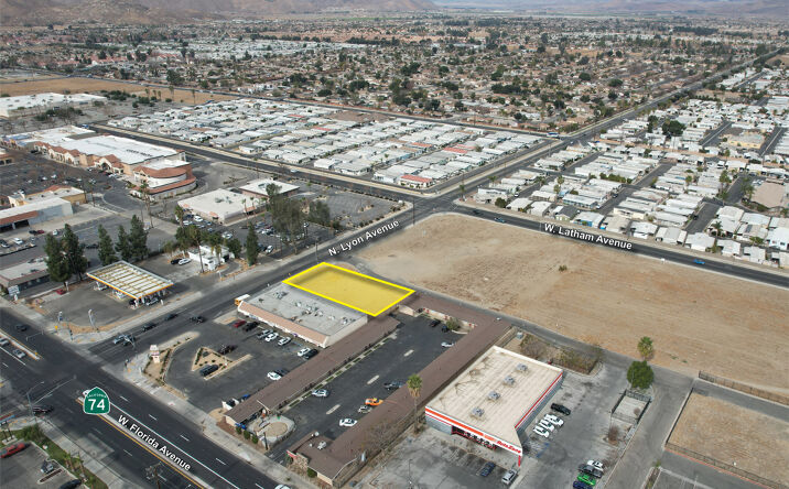 Pictures of Land property located at 0.34 AC Lyon Avenue and Highway 74, Hemet, CA 92543 for sales - image #1