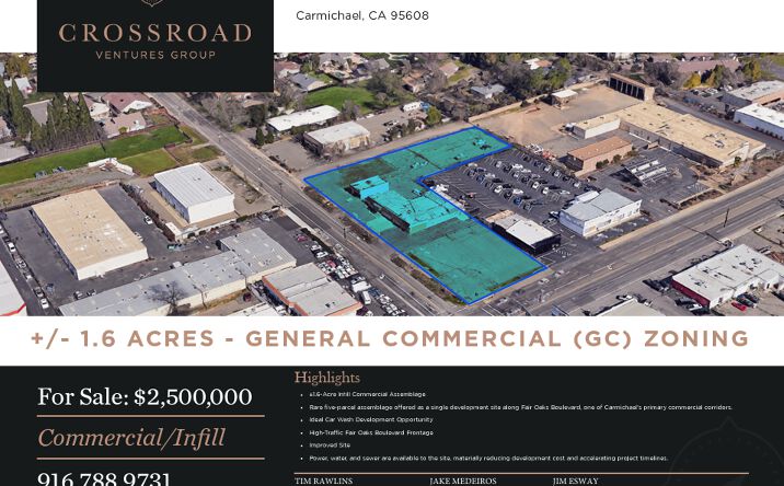 Pictures of Land property located at 7801 Fair Oaks Blvd, Carmichael, CA 95608 for sales - image #1