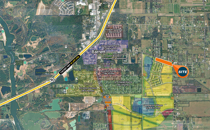 Pictures of Land property located at Crosby Cedar-Bayou Rd, Barrett, TX 77532 for sales - image #1