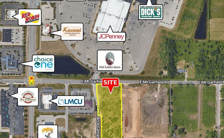 Pictures of Land property located at 1727 E Mt Garfield Rd, Muskegon, MI 49444, 5846 Commerce Center Drive, Muskegon, MI 49444, 5866 Commerce Center Dr, Muskegon, MI 49444, 5880 Commerce Center Dr, Muskegon, MI 49444 for sales - image #1
