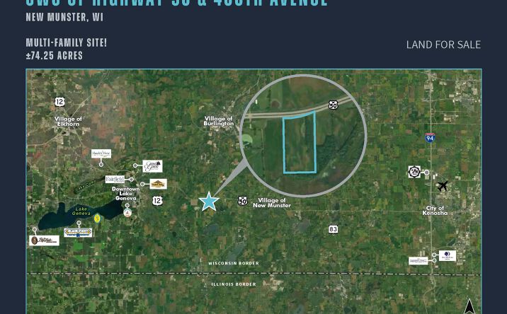 Pictures of Land property located at Highway 50 & 400th Avenue, New Munster, WI 57380 for sales - image #1