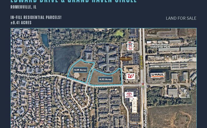Pictures of Land property located at Edward Drive & Grand Haven Circle, Romeoville, IL 60403 for sales - image #1