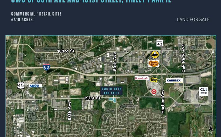 Pictures of Land property located at SWC of 80th Ave and 191st Street, Tinley Park, IL 60487 for sales - image #1