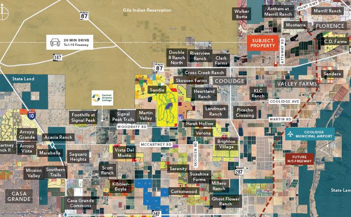 Pictures of Land property located at S Attaway Rd, Coolidge, AZ 85128 for sales - image #1