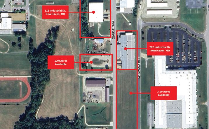 Pictures of Industrial, Land property located at 115 & 202 Industrial Dr, New Haven, MO 63068 for sales - image #1