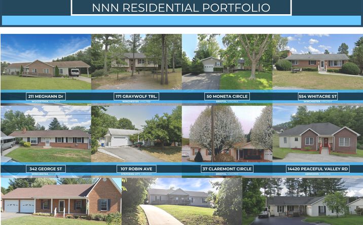 Pictures of Multifamily property located at 14420 Peaceful Valley Rd, Abingdon, VA 24210, 171 Graywolf Trail, Winchester, VA 22602, 342 George St, Winchester, VA 22601, 554 Whitacre St, Winchester, VA 22601, 107 Robin Ave, Stephens City, VA 22655, 211 Meghann Dr, Woodstock, VA 22664, 190 Moneta Cir, Bristol, VA 24201, 157 Claremont Cir, Bristol, VA 24201, 101 Colonial Dr, Galax, VA 24333, 165 Aldred Ln, Galax, VA 24333, 563 Suncrest Dr, Bristol, VA 24201 for sales - image #1