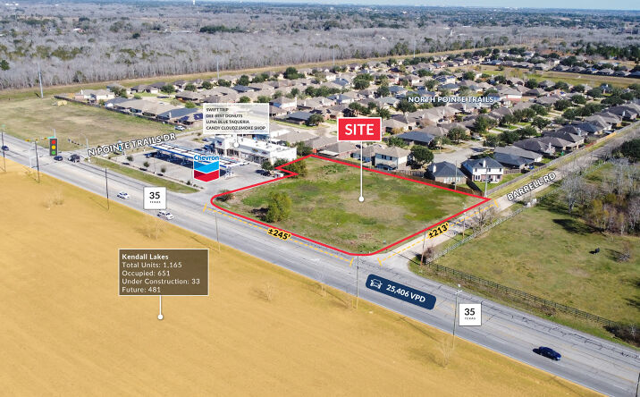 Pictures of Land, Retail property located at NEC of Highway 35 and Barrell Road, Alvin, TX 77511 for sales - image #1