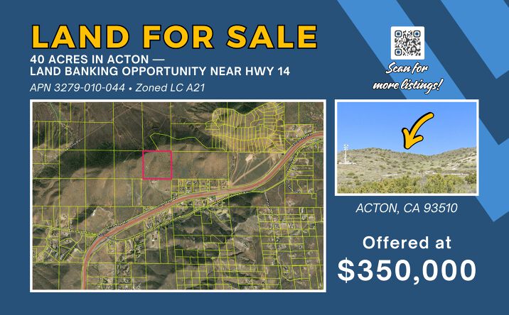 Pictures of Land property located at Valley Sage Rd, Acton, CA 93510 for sales - image #1