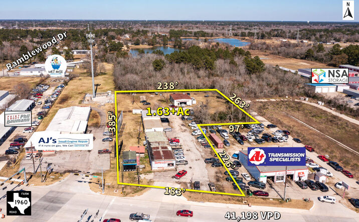 Pictures of Industrial, Land, Retail property located at 2025 Farm to Market 1960 Bypass Rd E, Humble, TX 77338 for sales - image #1