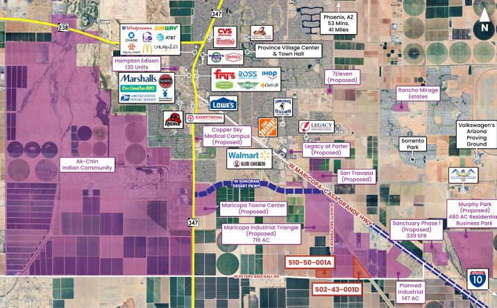 Pictures of Land property located at W Peters and Nall Rd, Maricopa, AZ 85122 for sales - image #1