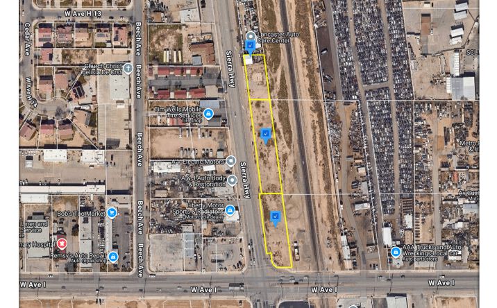 Pictures of Land property located at Vac Corner Sierra Highway & West Avenue I, Lancaster, CA 93534, Lancaster, CA 93534 for sales - image #1