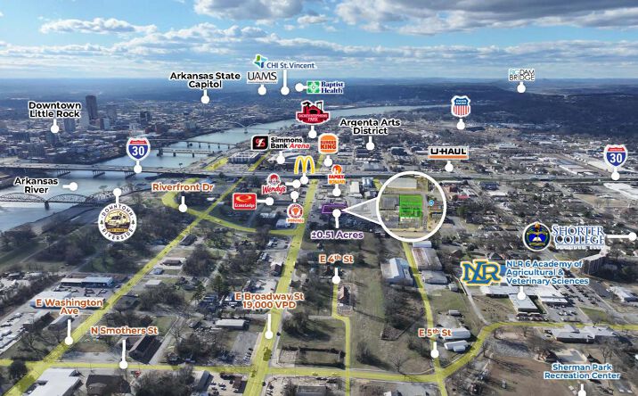 Pictures of Land property located at E 4th St & N Cedar St, North Little Rock, North Little Rock, AR 72114 for sales - image #1