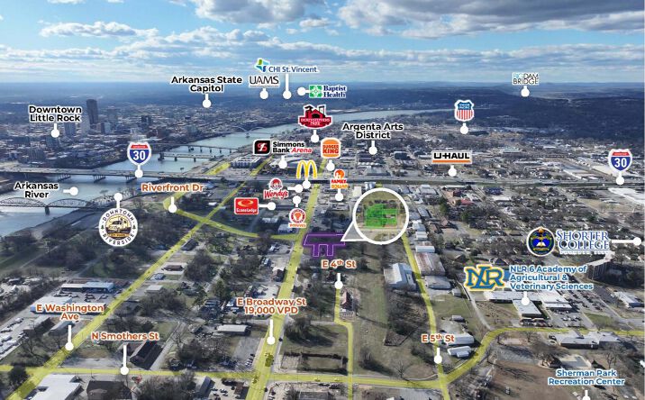 Pictures of Land property located at E Broadway St, North Little Rock, AR 72114 for sales - image #1