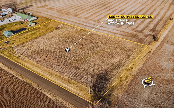 Pictures of Land property located at 1.65 Acres Warren County Build Lot, Attica, IN 47918 for sales - image #1