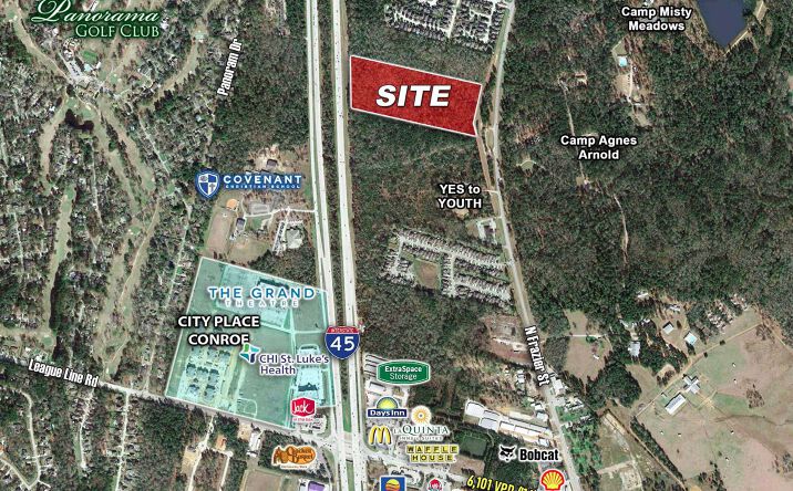 Pictures of Land property located at I-45 & Hwy 75 north of League Line Rd, Conroe, TX 77303 for sales - image #1