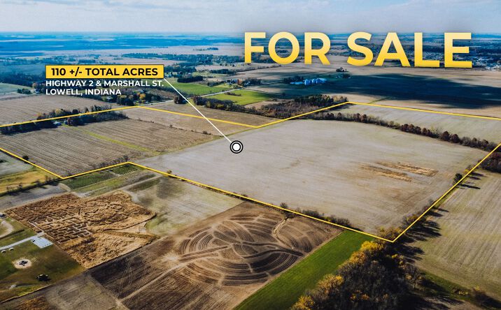Pictures of Land property located at 110 +/-Acres Lowell, IN with Hwy 2 Access, Lowell, IN 46356 for sales - image #1