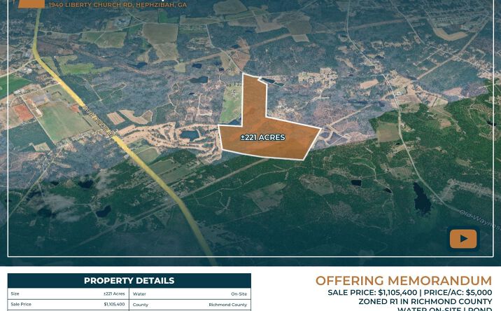 Pictures of Land property located at 1940 Liberty Church Rd, Hephzibah, GA 30815 for sales - image #1
