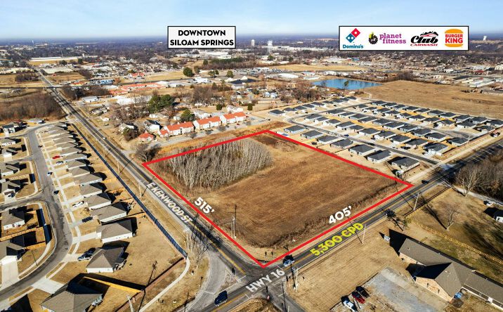 Pictures of Land property located at 5.09 Ac Hwy 16 & E Kenwood St, Siloam Springs, AR 72761 for sales - image #1