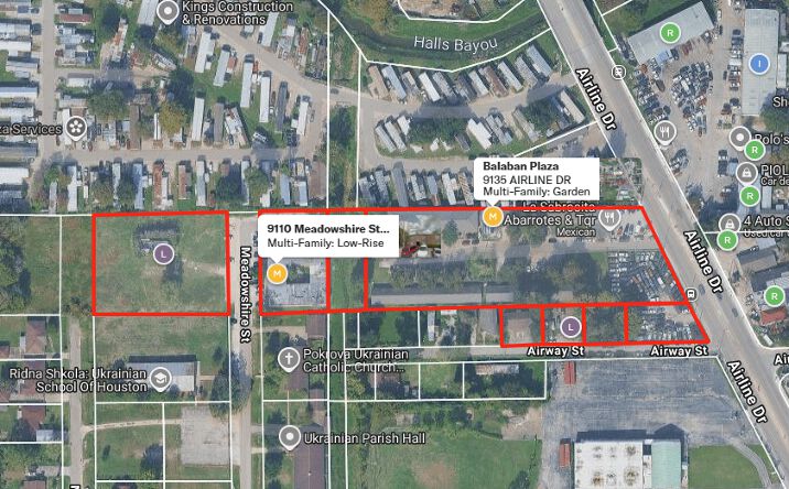 Pictures of Land, Multifamily, Retail property located at 9110 Meadowshire St, Houston, TX 77037, 9135 Airline Dr, Houston, TX 77037 for sales - image #1