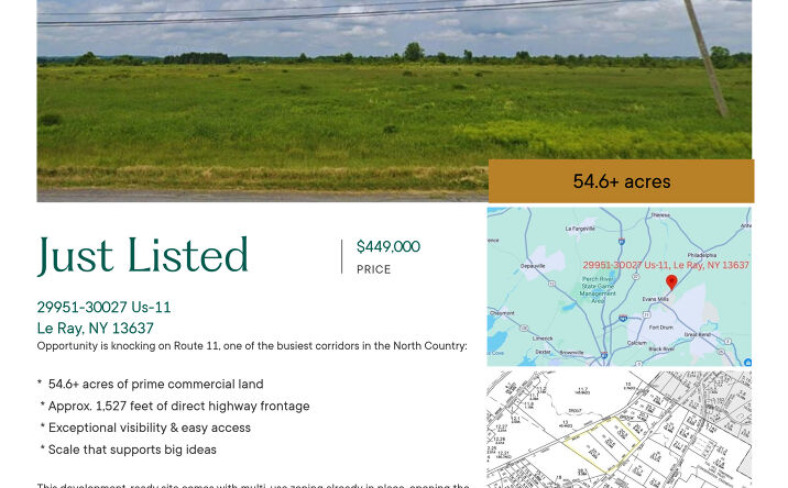 Pictures of Land property located at 29951 US-11, Evans Mills, NY 13637 for sales - image #1