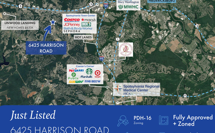 Pictures of Land property located at 6425 Harrison Rd, Fredericksburg, VA 22407 for sales - image #1