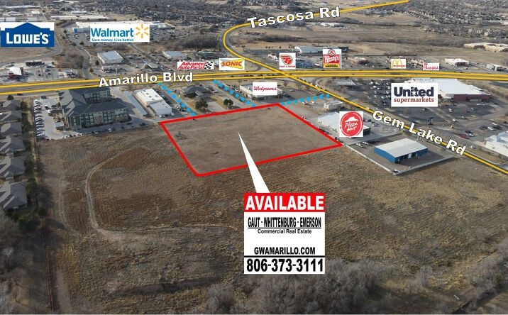 Pictures of Retail, Land property located at Gem Lake and Amarillo Blvd, Amarillo, TX 79106 for sales - image #1