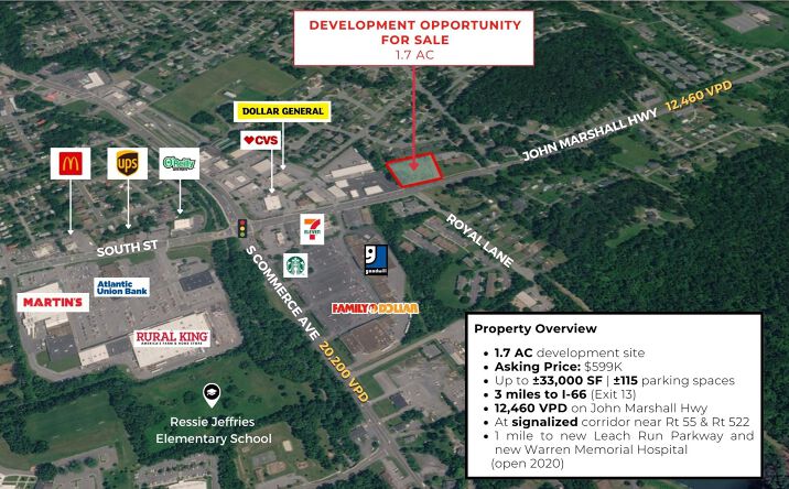 Pictures of Land, Retail property located at 986 John Marshall Hwy, Front Royal, VA 22630 for sales - image #1