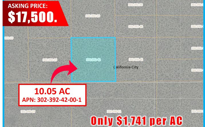 Pictures of Land property located at 302-392-42-00-1, California City, CA 93505 for sales - image #1