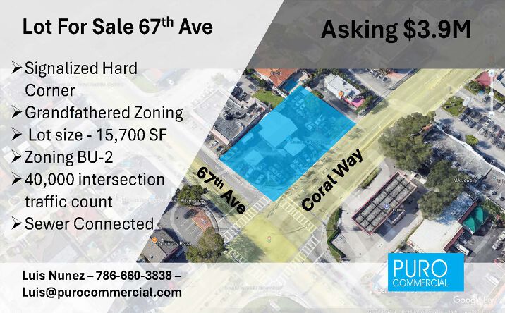 Pictures of Land, Retail property located at 6700 SW 24th St, Miami, FL 33155 for sales - image #1