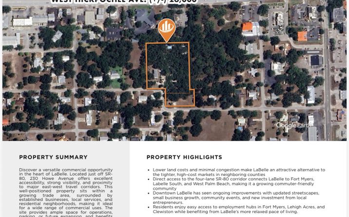 Pictures of Land property located at 252 2nd Ave, LaBelle, FL 33935, 230 Howe Ave, LaBelle, FL 33935 for sales - image #1