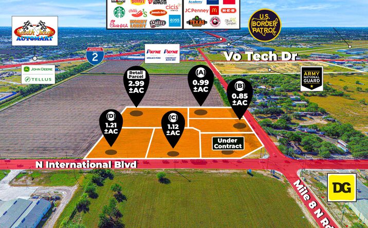 Pictures of Retail, Land property located at SW Corner Pike Blvd & FM 1015 International, Weslaco, TX 78596 for sales - image #1