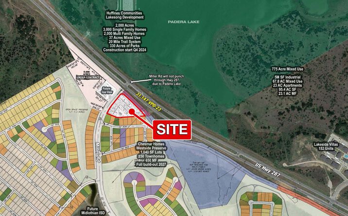 Pictures of Land property located at SEC Hwy 287 & Miller, Midlothian, TX 76065 for sales - image #1
