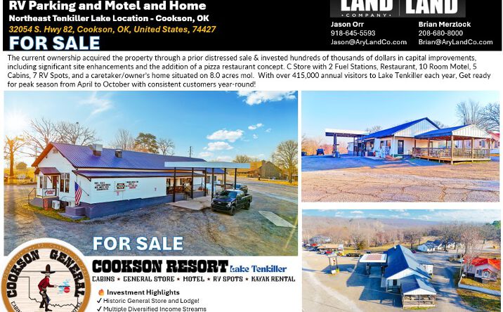 Pictures of Mixed Use, Mobile Home Park, Retail property located at 32054 State Hwy 82, Cookson, OK 74427 for sales - image #1