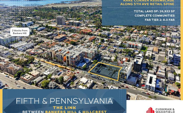 Pictures of Land property located at 3730 Fifth Ave, San Diego, CA 92103, 3720-24 Fifth Ave, San Diego, CA 92103, 426 Pennsylvania Ave, San Diego, CA 92103, 430-34 Pennsylvania Ave, San Diego, CA 92103 for sales - image #1