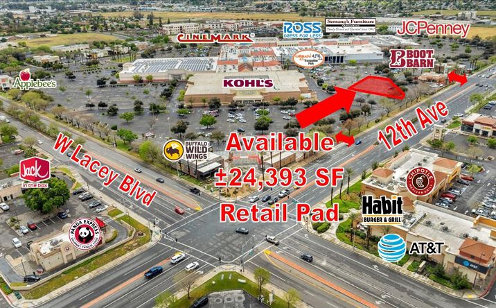 Pictures of Land, Retail property located at 1695 W Lacey Blvd, Hanford, CA 93230 for sales - image #1