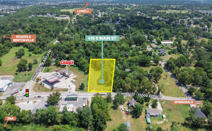 Pictures of Land property located at 416 S Main St, Cave Springs, AR 72718 for sales - image #1