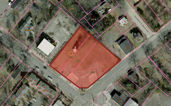 Pictures of Land property located at 202, 206 & 214 W Main St, Rock Hill, SC 29730 for sales - image #1