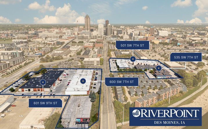 Pictures of Industrial, Office property located at 501 SW 7th, Des Moines, IA 50309, 600 SW 7th Street, Des Moines, IA 50309, 601 SW 9th St, Des Moines, IA 50309, 535 Southwest 7th Street, Des Moines, IA 50309 for sales - image #1