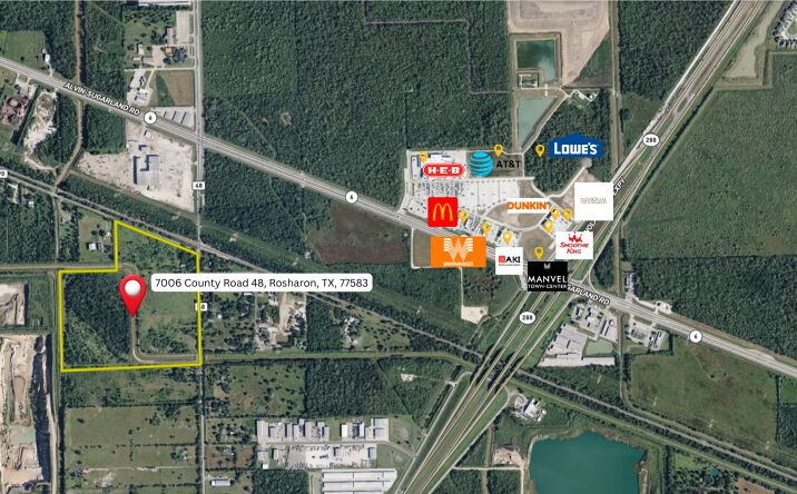Pictures of Industrial, Land, Mixed Use, Multifamily, Retail property located at 7006 County Rd 48, Rosharon, TX 77583 for sales - image #1