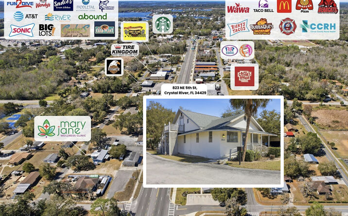 Pictures of Office, Retail property located at 823 NE 5th St, Crystal River, FL 34429 for sales - image #1