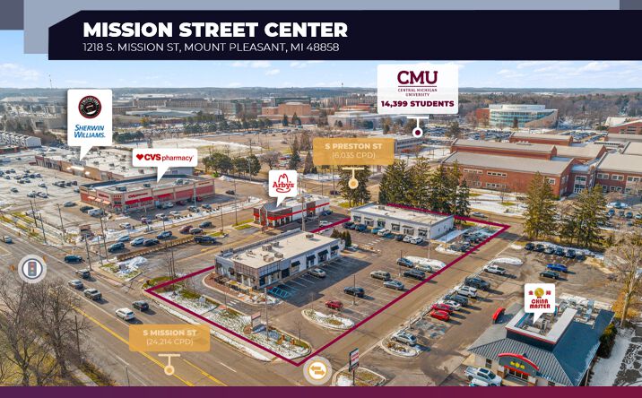 Pictures of Retail property located at 1218 S Mission St, Mount Pleasant, MI 48858 for sales - image #1