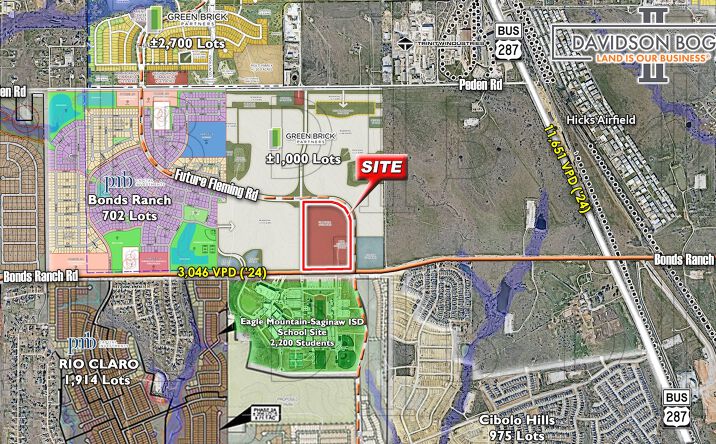 Pictures of Land property located at NWC - Bonds Ranch Rd. & Future Fleming Ranch Rd, Saginaw, TX 76179 for sales - image #1