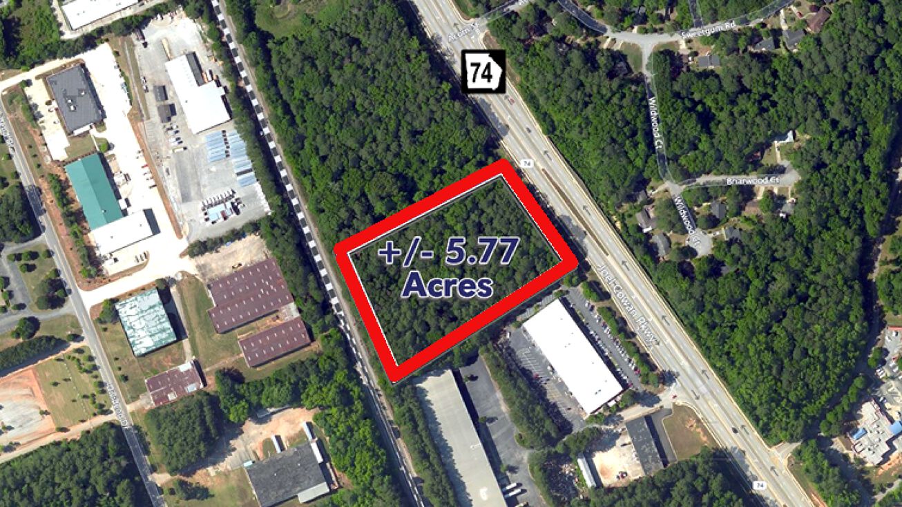 Hwy 74 S, Peachtree City, GA 30269 Land for Sale 5.77 Acres in