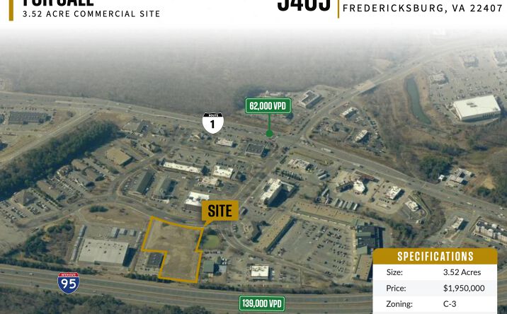 Pictures of Land property located at 5405 Southpoint Pkwy, Fredericksburg, VA 22407 for sales - image #1