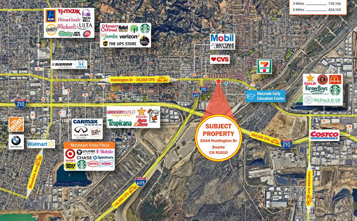 Pictures of Retail property located at 2444 E Huntington Dr, Duarte, CA 91010 for sales - image #1