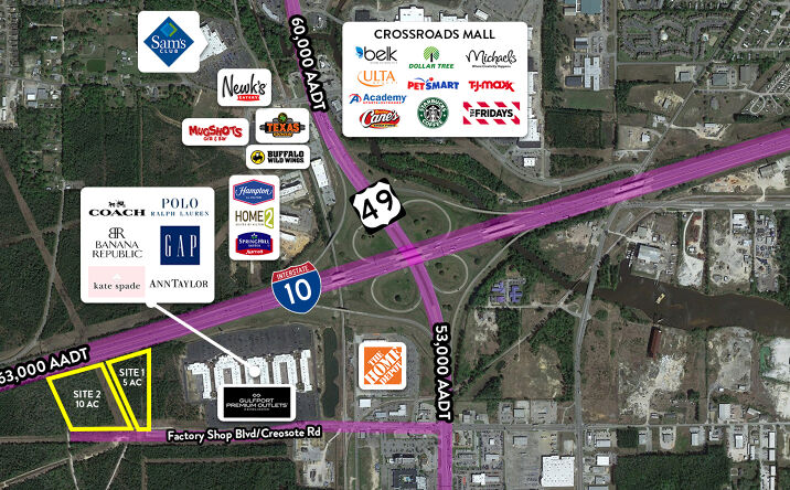 Pictures of Land property located at I-10, Gulfport, MS 39501 for sales - image #1