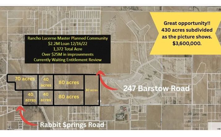 Pictures of Land property located at Rabbit Springs, Lucerne Valley, CA 92356 for sales - image #1